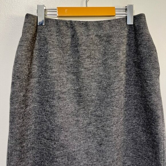 Uniqlo Wool-Blend Charcoal Gray Lined Skirt - Size L - Picture 9 of 11